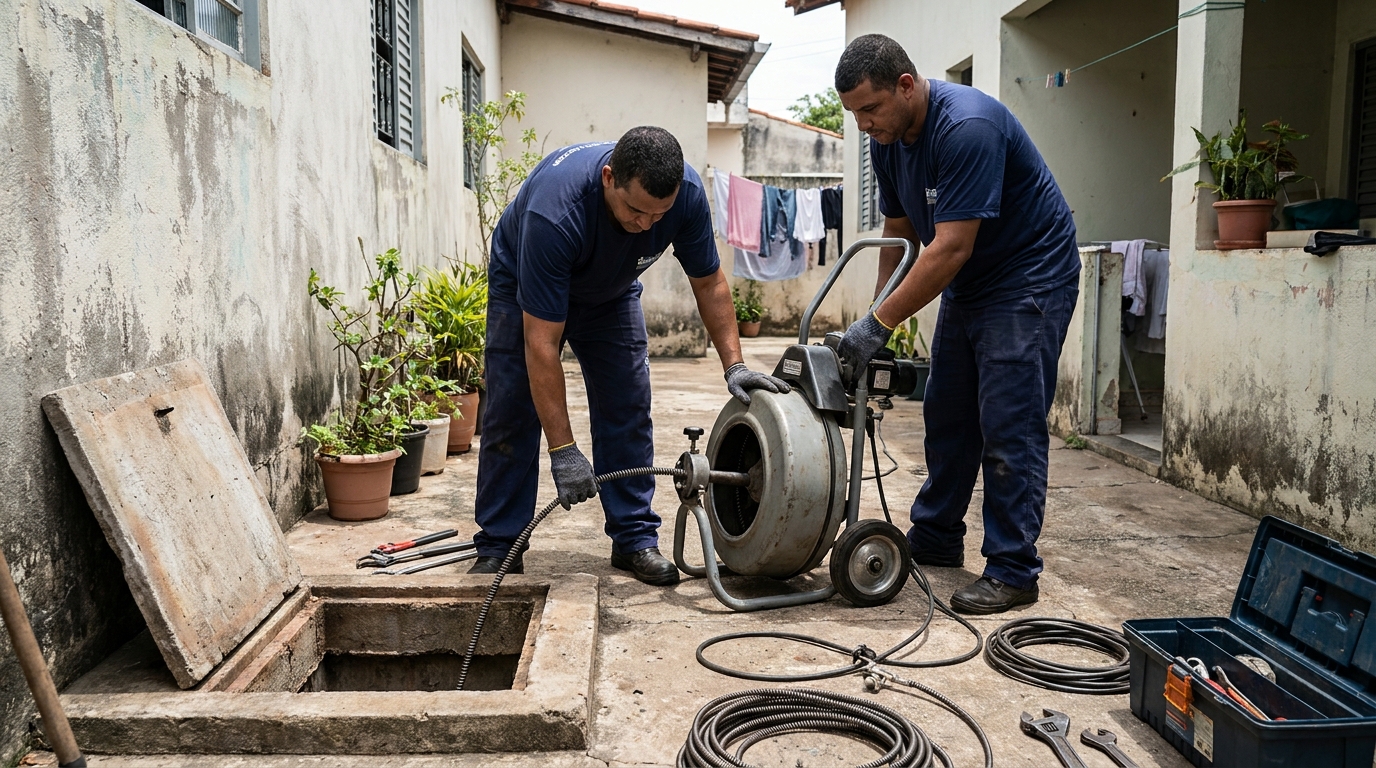 Desentupimento de Coluna Sanitária em Volta Redonda‑RJ
