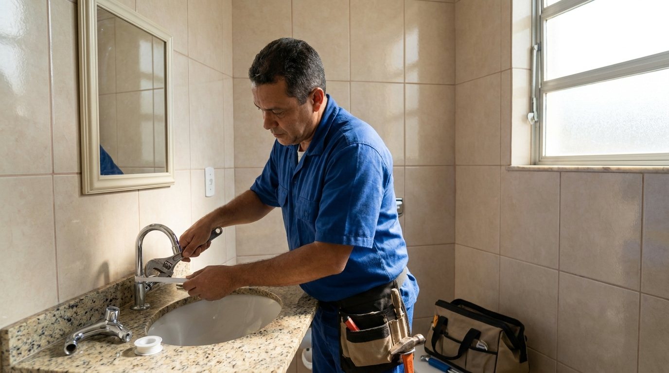 Instalação Hidráulica no Banheiro em Volta Redonda‑RJ