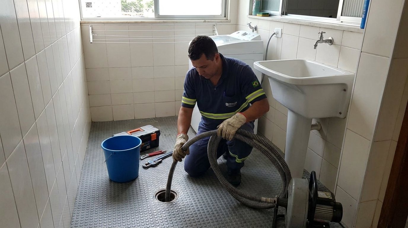 Ponto de Esgoto na Lavanderia em Volta Redonda‑RJ